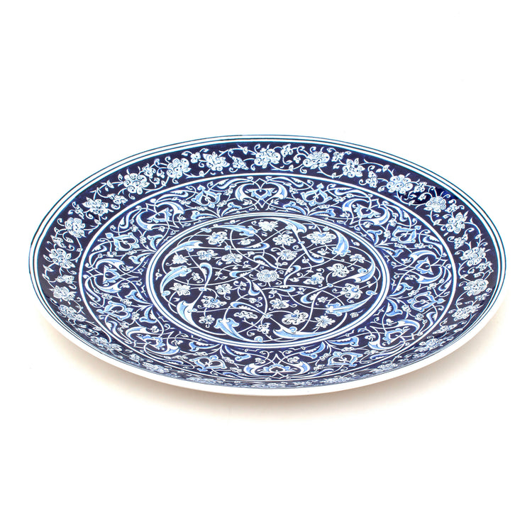 Baba Nakkaş Designed İznik Tile Large Flat Plate No.1
