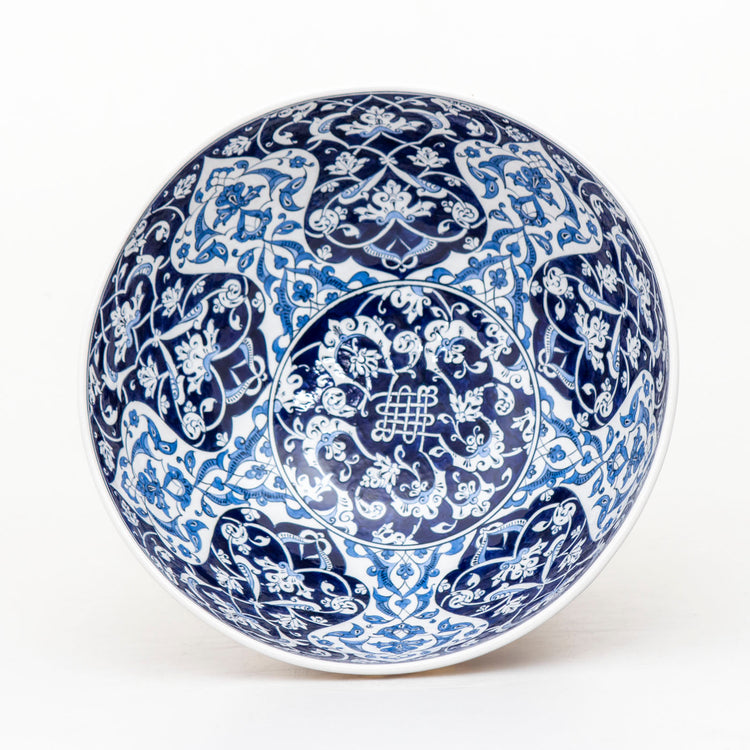 British Museum Father Miniaturist Designed Iznik Tile Footed Bowl Replica