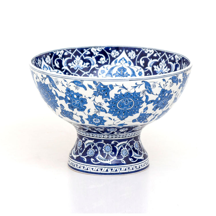 British Museum Father Miniaturist Designed Iznik Tile Footed Bowl Replica