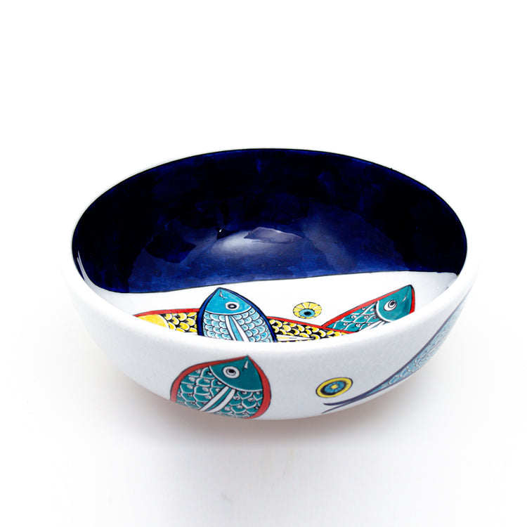 Fish Motif İznik Tile Bowl