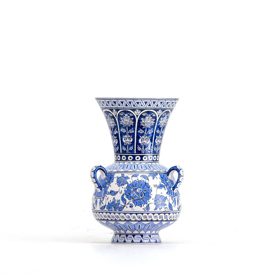 Iznik Tile Handle Lantern with Baba Nakkaş Design from the Tiled Pavilion
