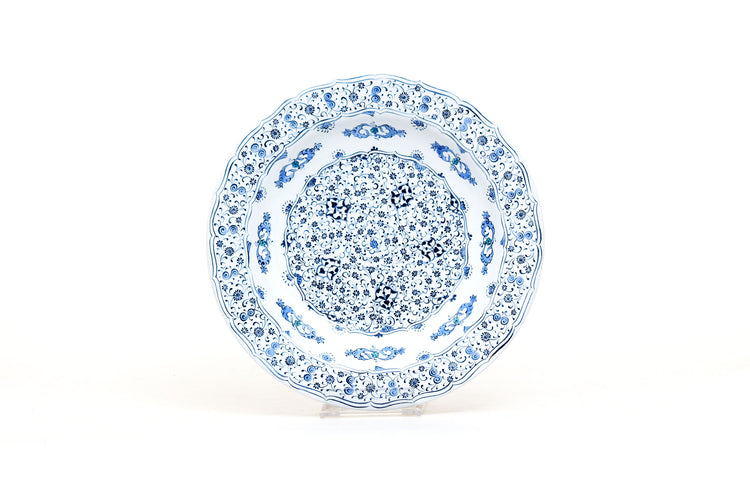 China Cloud and Golden Horn Pattern Iznik Tile Plate Replica