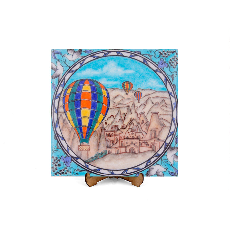 Kapadokya Desenli İznik Çini Karo