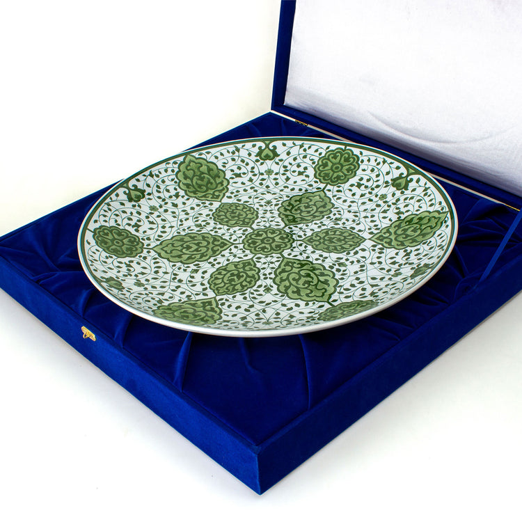 Muradiye Design Iznik Tile Large Flat Plate