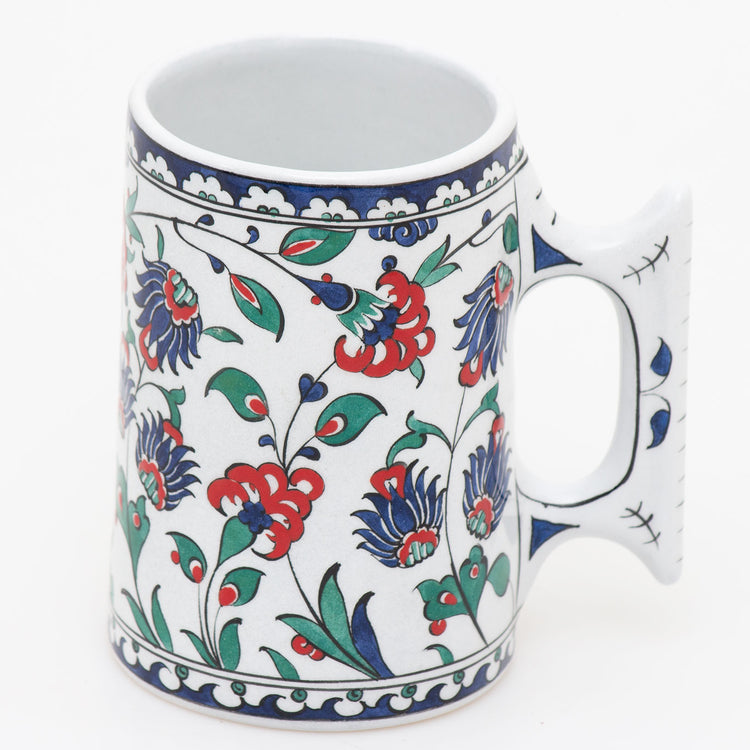 Victoria and Albert Museum Naturalist Pattern Iznik Tile Cup Replica