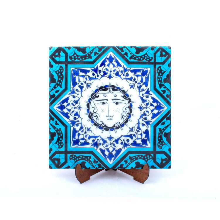 Seljuk Period Sun Motif Iznik Tile