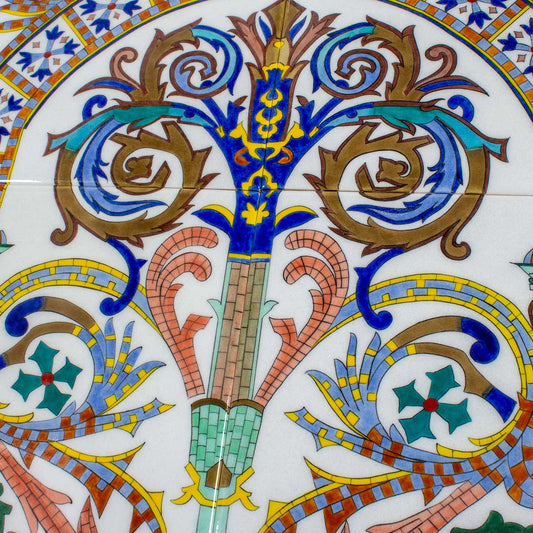 Olive Tree Patterned Iznik Tile Panel