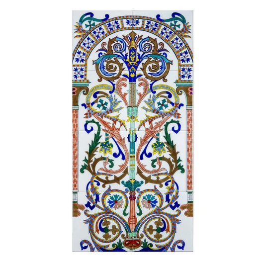 Olive Tree Patterned Iznik Tile Panel