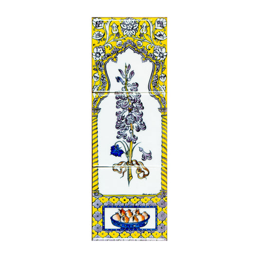 Ali Üsküdari Sümbül Tasarımı İznik Çini Pano No:3