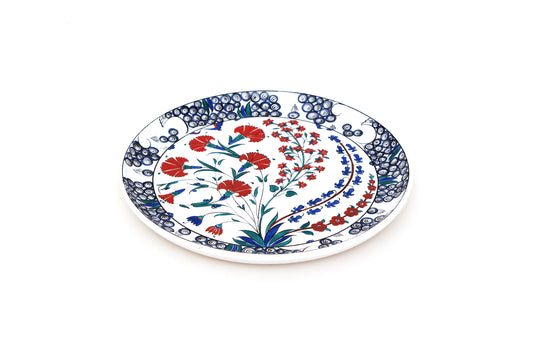 Ashmolean Museum Carnation Pattern Iznik Tile Plate Replica