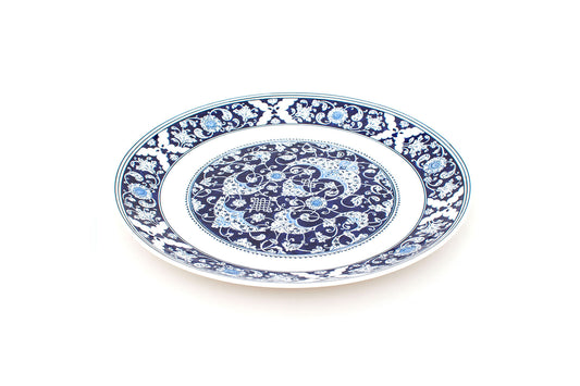 Large Plain Plate No.2 with Baba Nakkaş Design İznik Tile