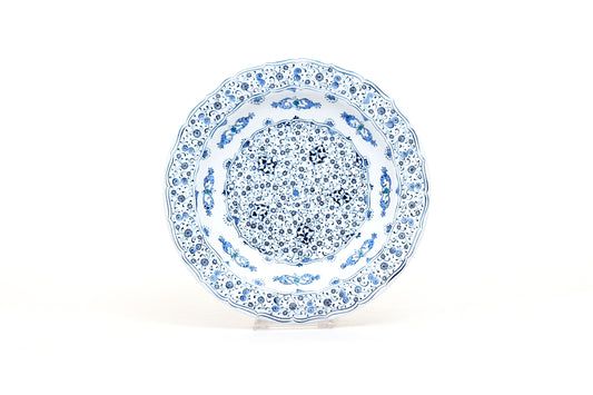 China Cloud and Golden Horn Pattern Iznik Tile Plate Replica