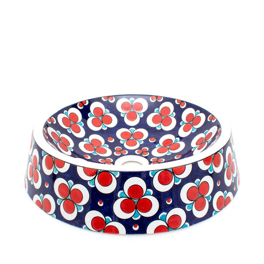 Çintemani Motif Iznik Ceramic Sink