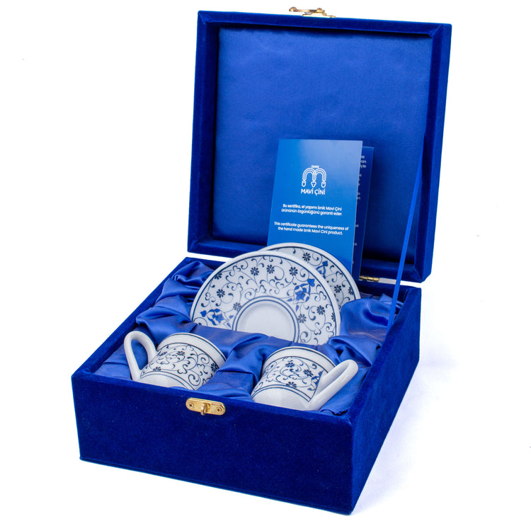 Haliç Desenli Türk Kahvesi Fincan Takımı