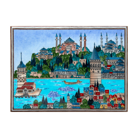 İstanbul Minyatür İznik Çini Pano - 2