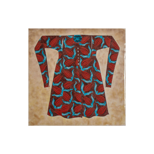 Kaftan Desenli Tek Parça İznik Çini Karo (40x40cm)