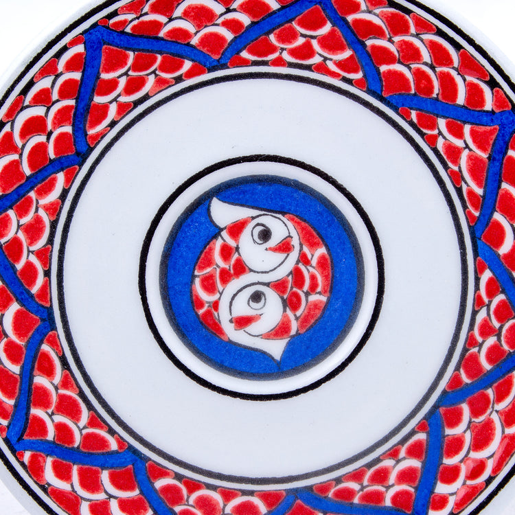 Balık Desenli Türk Kahvesi Fincan Takımı