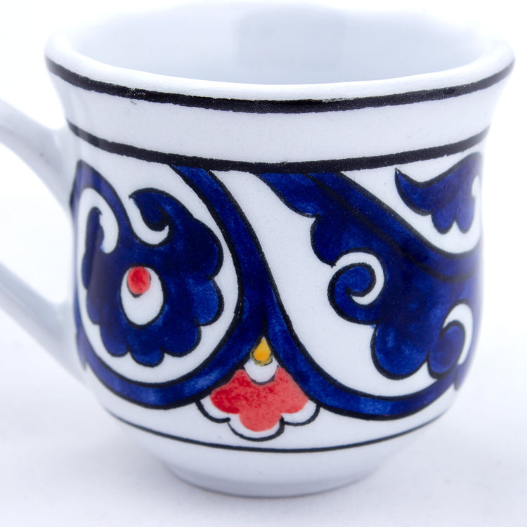 Kuş Desenli Türk Kahvesi Fincan Takımı