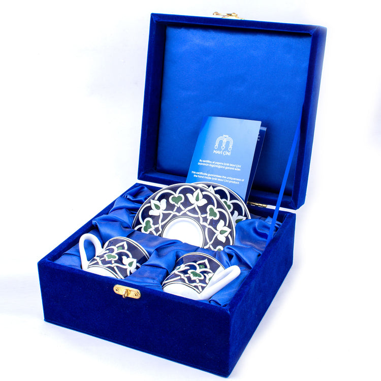 Rumi Desenli Türk Kahvesi Fincan Takımı