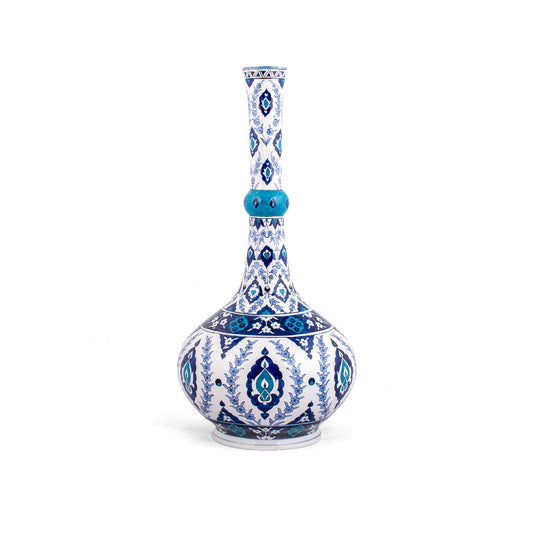 Victoria ve Albert Müzesi Rumi ve Çiçek Motifli İznik Çini Vazo Replikası