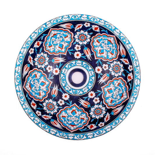 Şems Motifli İznik Çini Lavabo