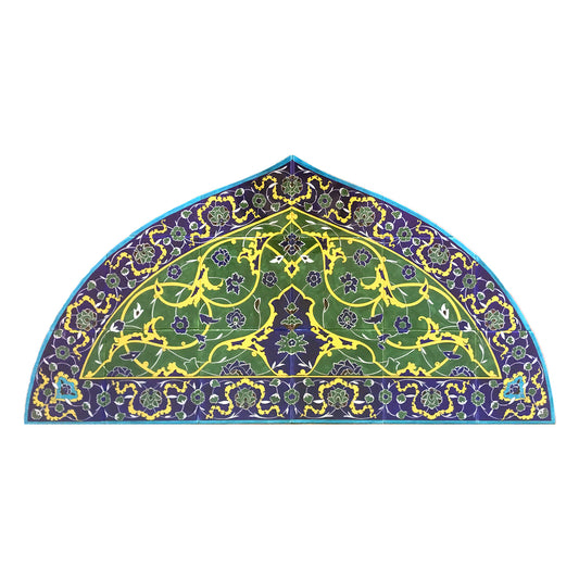 Yeşil Zeminli Rumi Alınlık İznik Çini Pano